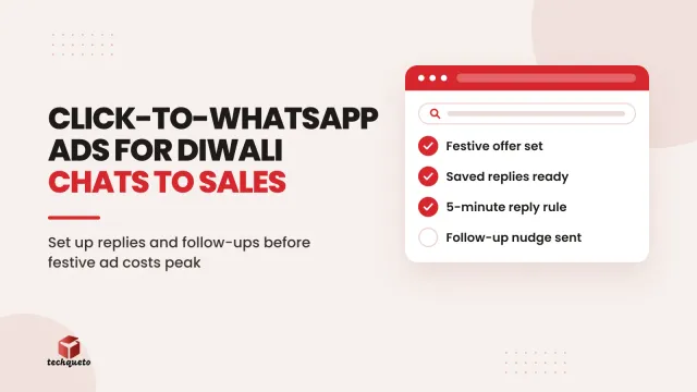 Checklist for setting up click to WhatsApp ads before Diwali 2026