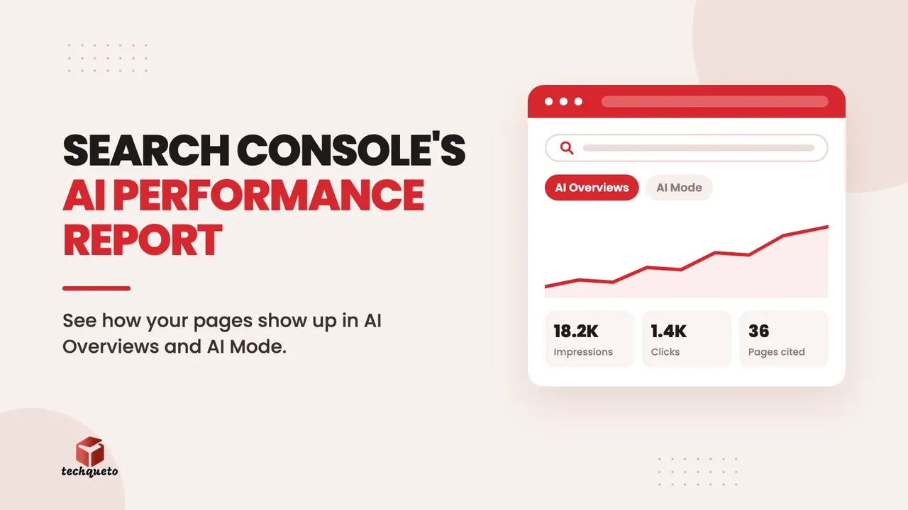 Search Console AI performance report showing impressions from AI Overviews and AI Mode